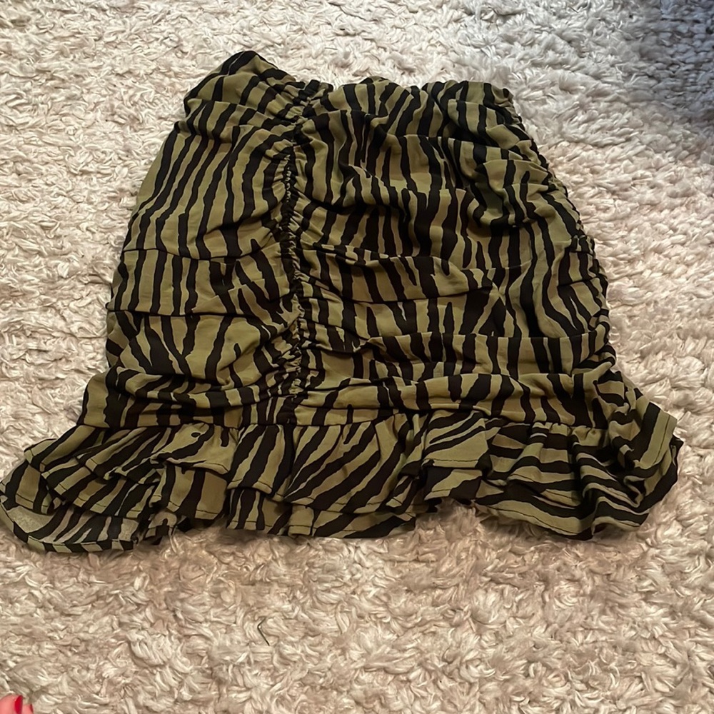 Zara zebra mini skirt